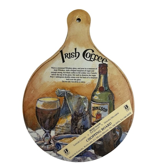 NWOT Irish coffee Coffee Chopping Board - Picture 1 of 6